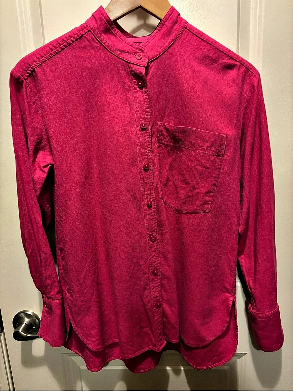 Banana Republic Linen Button Down Shirt in Pink Size XS Like New